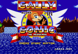 Sally Acorn in Sonic the Hedgehog Title Screen